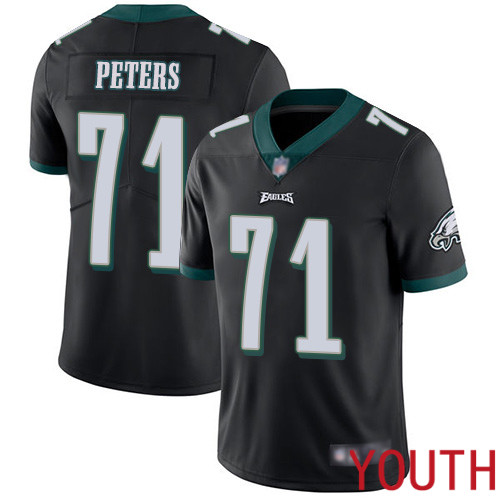 Youth Philadelphia Eagles 71 Jason Peters Black Alternate Vapor Untouchable NFL Jersey Limited Player Football